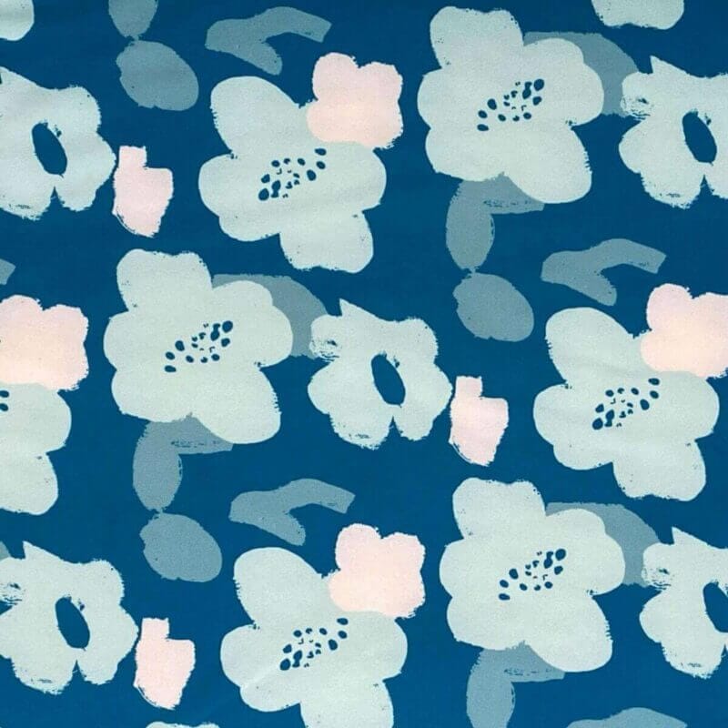 Softshell flotte blomster - blå