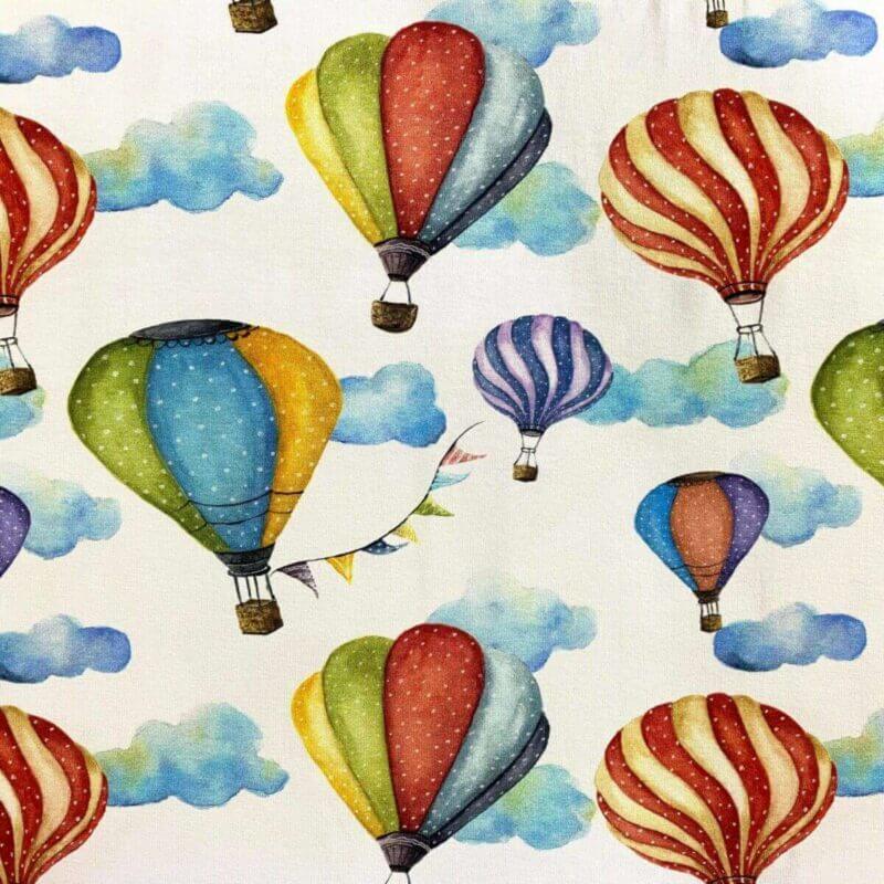 Jersey - Luftballonger aquarell - hvit