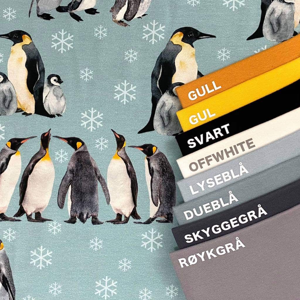 Jersey – Pingviner - dueblå