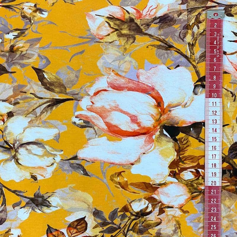 Jersey – Roser i aquarell - gul