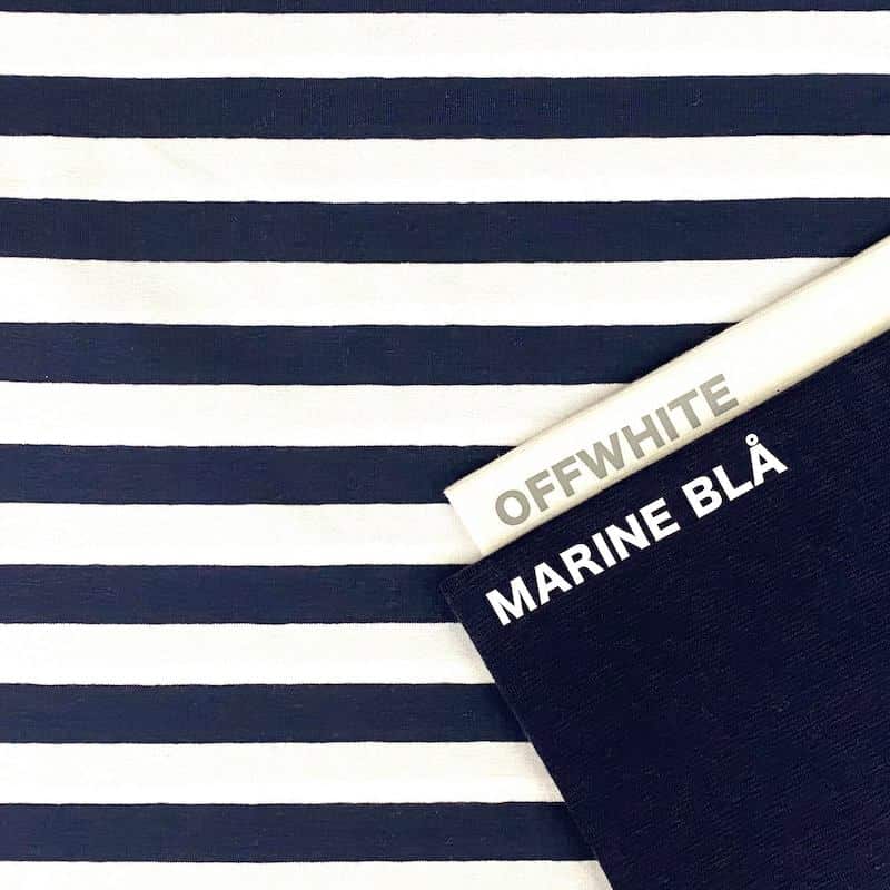 Jersey – Striper - marineblå