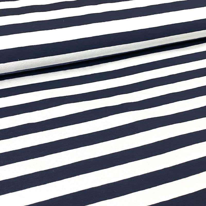 Jersey – Striper - marineblå