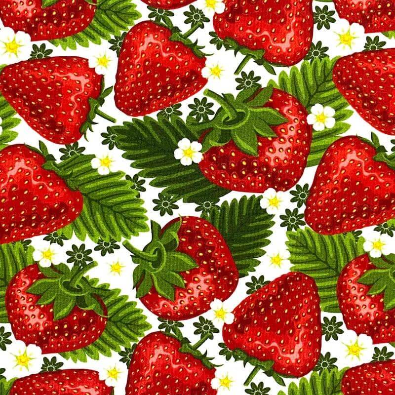 Jersey - Saftige jordbær - hvit