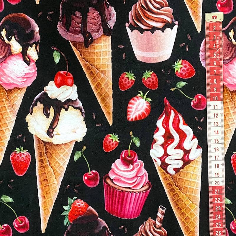 Jersey med iskrem - Svart