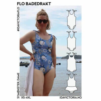 Ida Victoria - Flo badedrakt, dame (XS-4XL), Papir