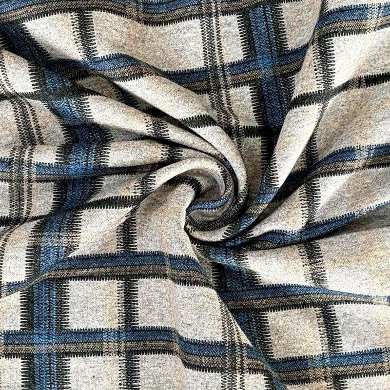 French Terry - Plaid large grey