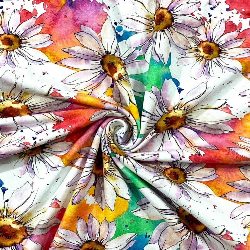 Jersey - Watercolor daisy