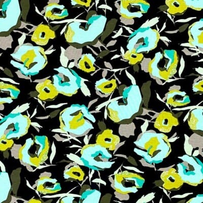 Viscosejersey - Olivia blomster